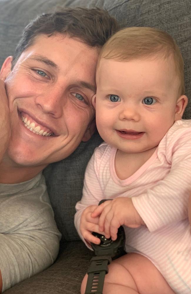 Jarrod Wallace with daughter Kennedy, 1. Photo: Supplied.