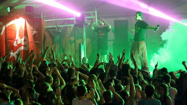 Schoolies celebrations at Surfers Paradise on the Gold Coast. Picture: Glenn Hampson.