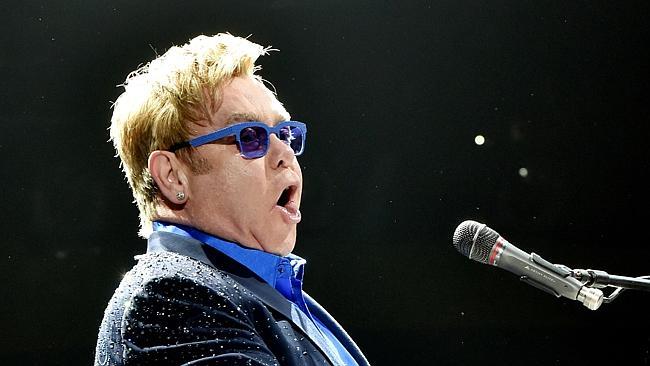 Musician Elton John performs at the Staples Centre, Los Angeles, on October 4, 2014. Picture: Kevin Winter / Getty Images