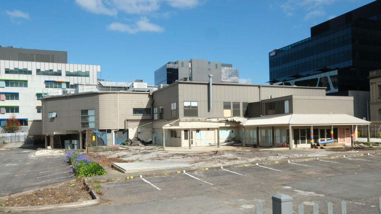 The demolition of Grace Church has begun to make way for the $280m Cunningham Place development at 35 Corio St. Picture: Mark Wilson.