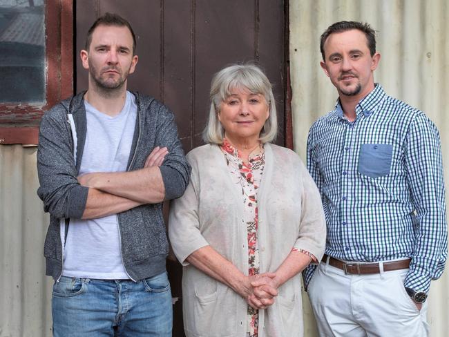 Tom Harwood, Jannie Gee and Andrew Guy from Boy Out of the Country. Picture: Alison Lee Rubie