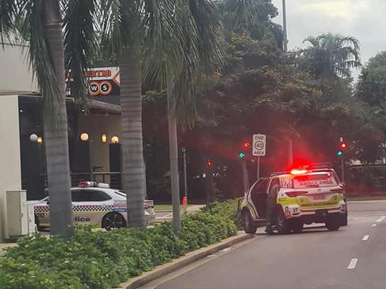 NT Emergency respond to an incident at the BWS store attached to the Palmerston Tavern. Picture: Amanda Bowen/Facebook