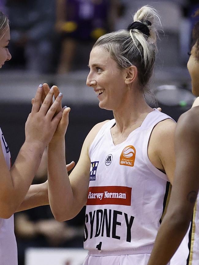 Key Flames player Lauren Nicholson announced her pregnancy on the eve of the season. Picture: Daniel Pockett/Getty Images