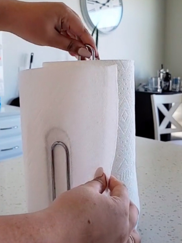 TikToker reveals the 'real way' to use a paper towel holder