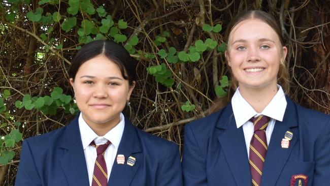 Goomeri State School Leaders 2023. Photo from left to right: Learose Markwell and Madison Holding.