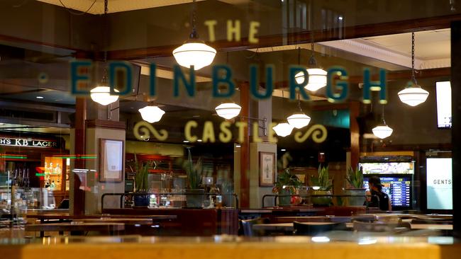 Pubs and restaurants like Pitt Street’s Edinburgh Castle are struggling to fill tables of an evening. Picture: Toby Zerna