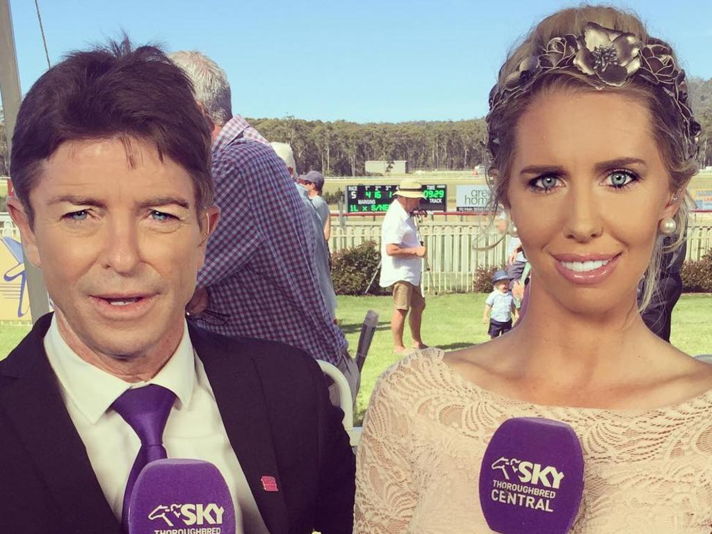 Former Sky Racing commentator John Scorse with Chynna Marston. Picture: Instagram.