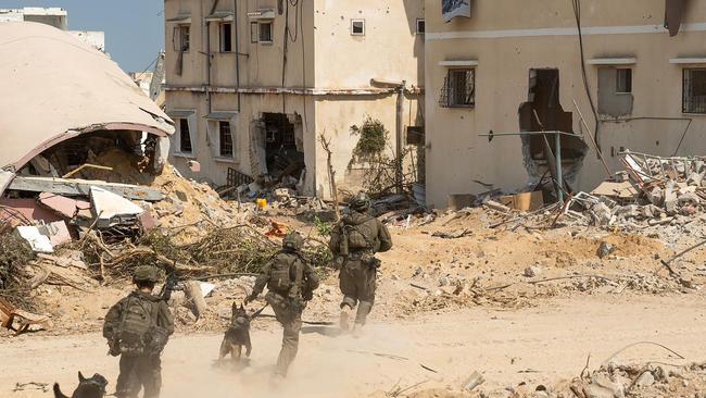 Israeli troops operating on the ground in the Gaza Strip. Picture: AFP