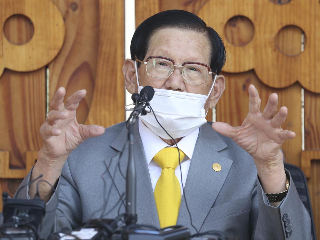 Lee Man-hee, who invented Shincheonji in 1985, claims to be Christ’s envoy. Picture: Kim Ju-sung