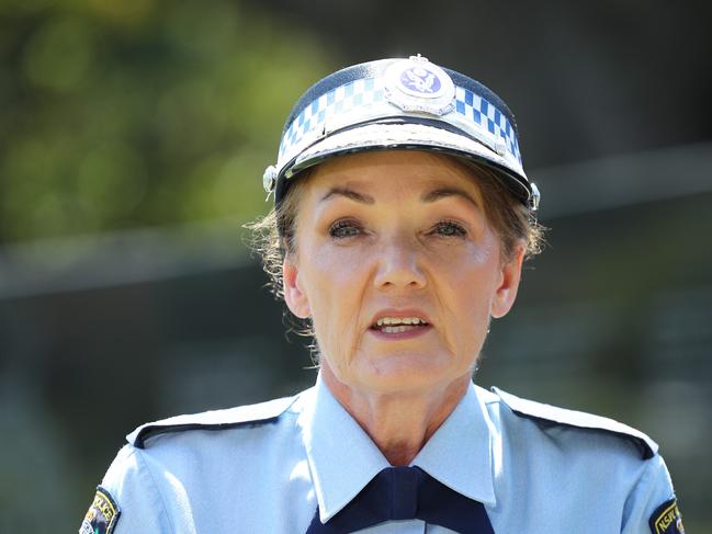 DAILY TELEGRAPH. Press conference with Yasmin Catley, Minister for Police and Counter-terrorism and NSW Police Commissioner Karen Webb, in relation to the vandalism of the NSW Police Wall of Remembrance. The Domain. Monday 27/01/2025. Picture by Max Mason-Hubers