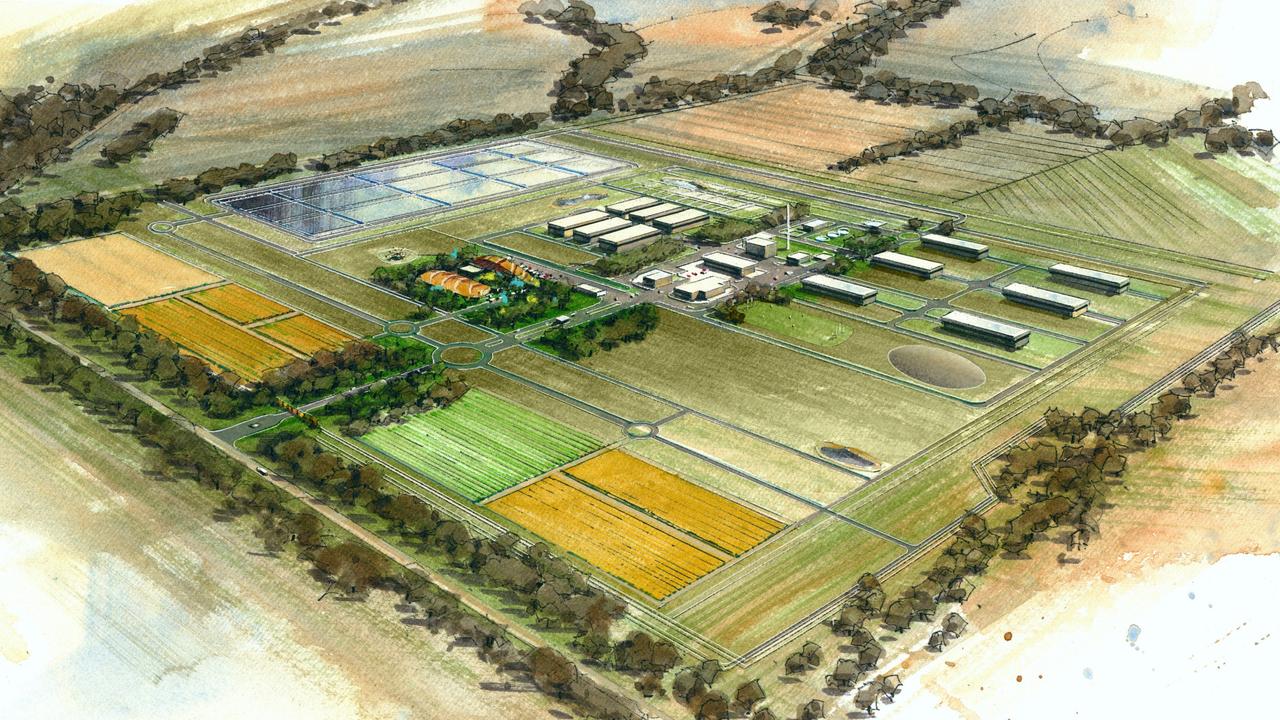 An artist’s impression of the proposed national radioactive waste management facility near Kimba in South Australia.