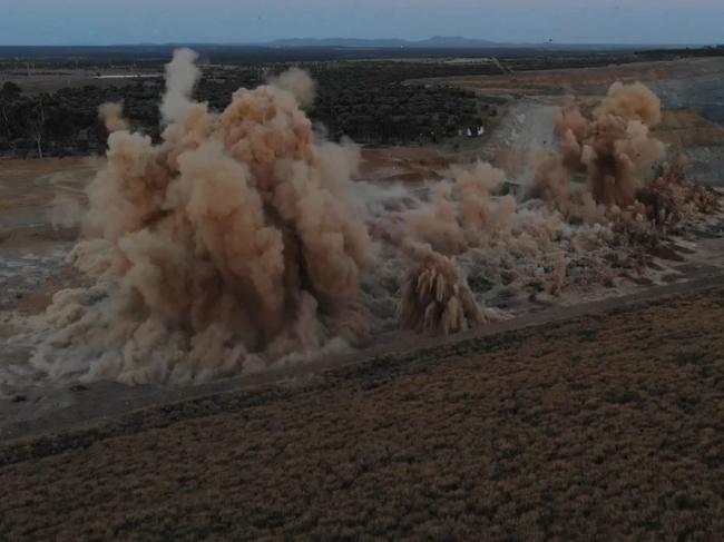 WATCH: Spectacular explosion at new Bowen Basin mine