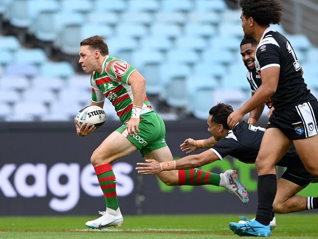 Blake Taaffe is expected to see increased game time for South Sydney during the State of Origin period. Picture: NRL Images.