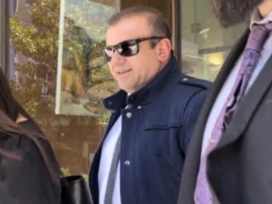 Peter Lazaris, the former owner of infamous Surry Hills brothel A Touch of Class, outside Downing Centre Local Court in July 2024. Picture: NewsLocal