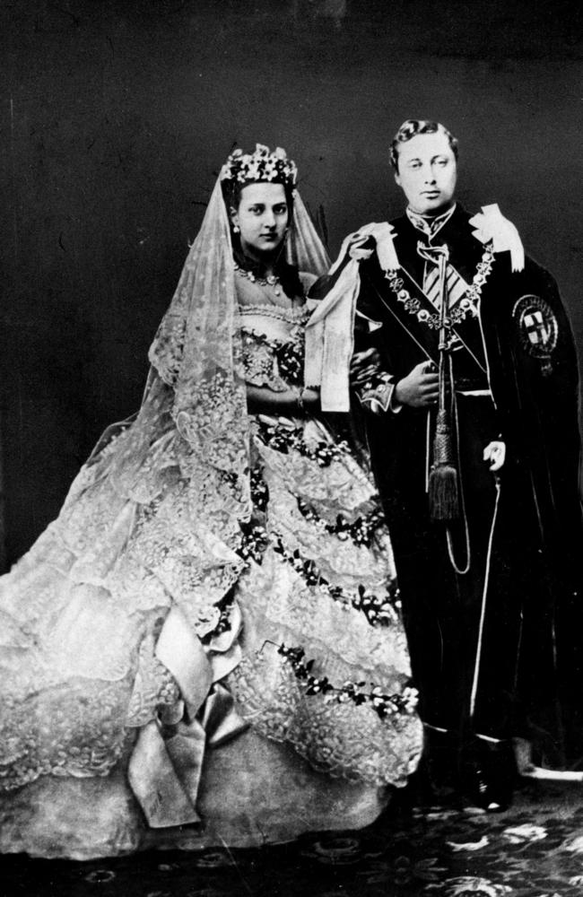 1863: Bertie, Prince of Wales and his bride, Princess Alexandra of Denmark. King Edward VII and Queen Alexandra.