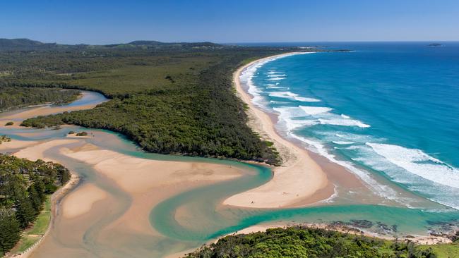 Moonee Beach, north of Coffs Harbour, is considered on of Australia’s most beautiful beaches. 