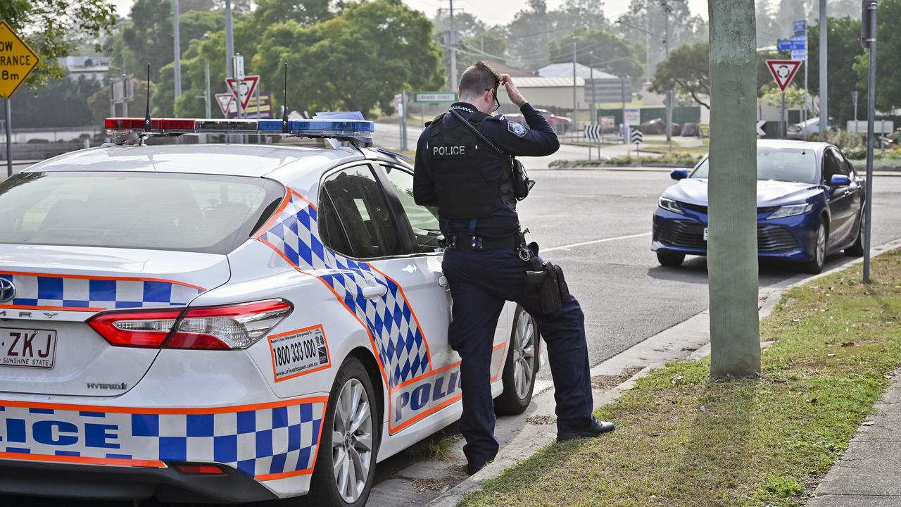 Police activity after a body was found in the Woogaroo Creek at Goodna in 2020. Picture: Cordell Richardson