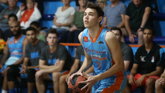 QBL game between Cairns Marlins and Gladstone. Marlins' Mason Khalu. PICTURE: STEWART MCLEAN.