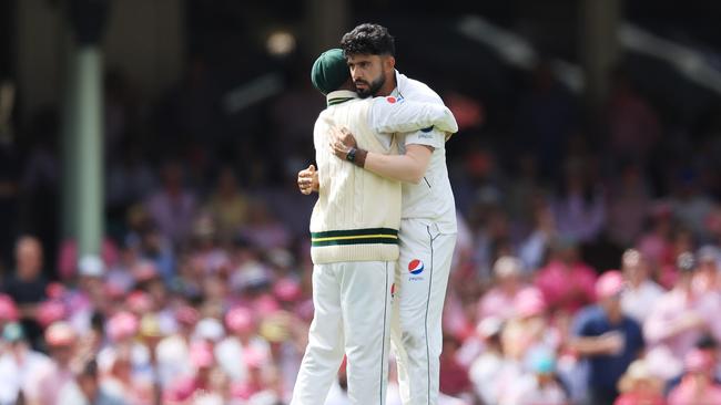 Jamal ripped through the Australian tail with full-pitched bowling on a dangerous SCG wicket. Picture: Getty