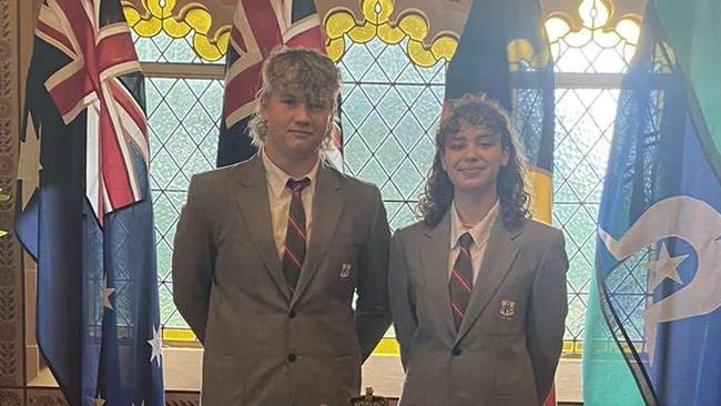 Connor McDougall and Lily Shepard are year 12 school captains at Rivers Secondary college. McDougall said many suffered and are lacking academic motivation. Picture: supplied.