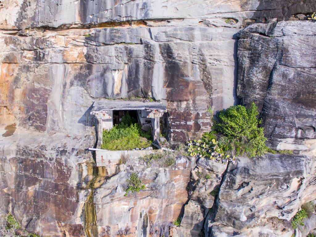 Close up recreation of the secret tunnel entrance. Picture: Macquarie University