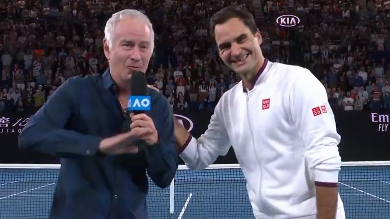 Australian Open 2020: Roger Federer post-match interview video, Tennys  Sandgren, can't stop laughing over Tennys Sandgren's name