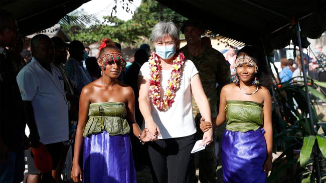 Penny Wong in the Solomon Islands capital of Honiara last month. Picture: DFAT