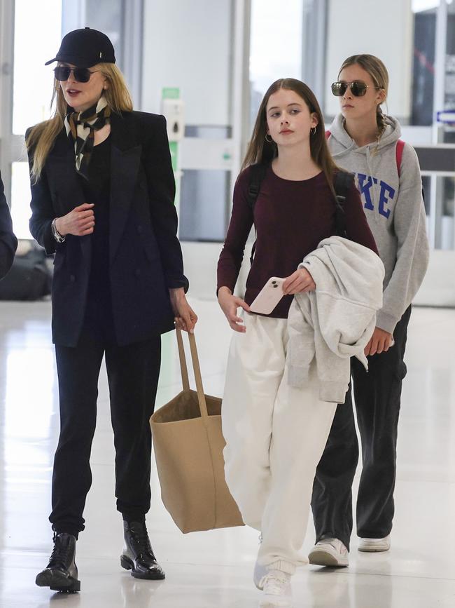 Kidman was with her two daughters. Picture: Media Mode