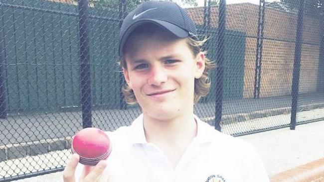 Shane Warne's son, Jackson took a hat trick today playing for Brighton Grammar.