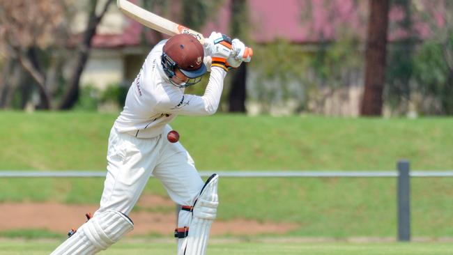 Sam Rahaley in action for Kensington during the 2019/2020 grade cricket season. Picture: Brenton Edwards