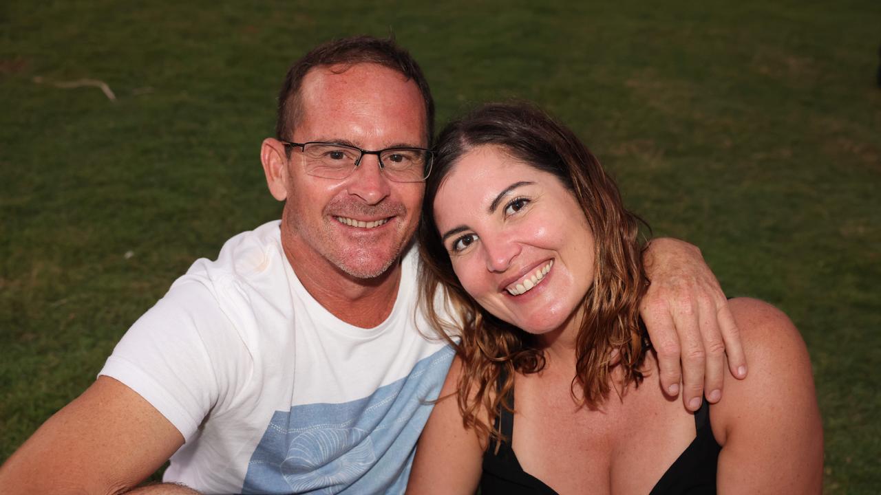 Andrew Thompson and Emma Daley at the Lookout Festival 2024 at Broadwater Parklands for Gold Coast at Large. Picture: Portia Large