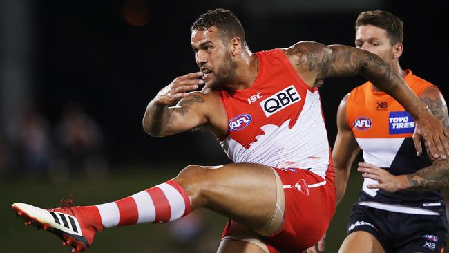 Lance Franklin booted two goals in the win. Picture: Phil Hillyard