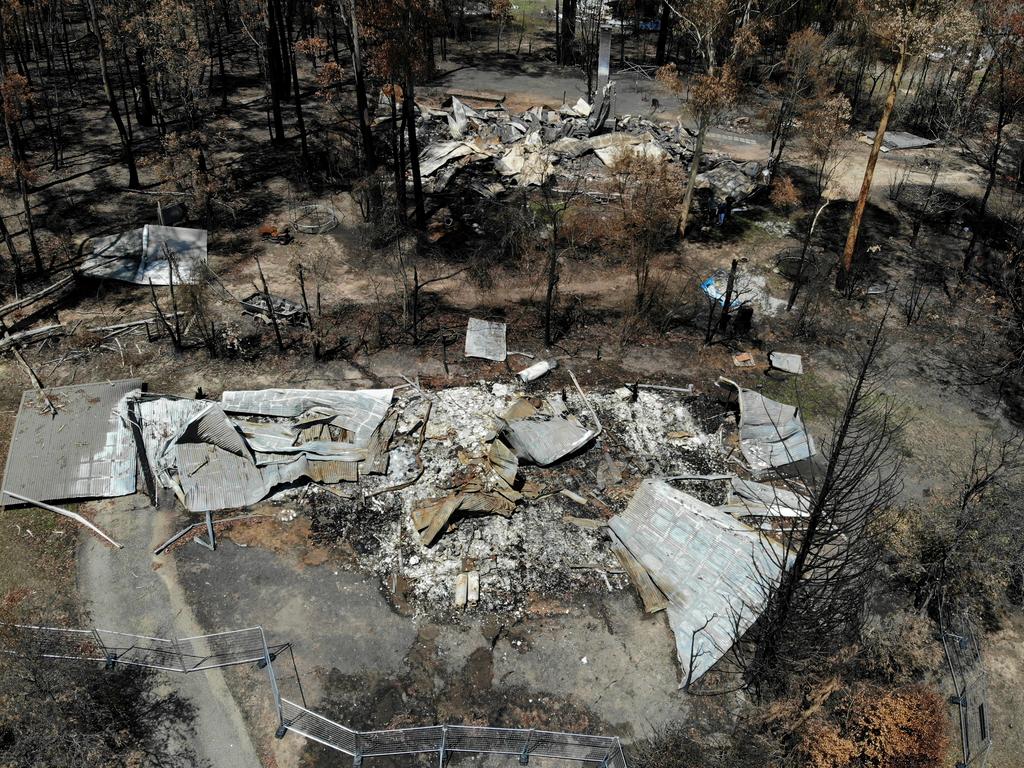 The small town of Mogo was hit hard by the New Year's Eve fire storm with many homes and buildings being destroyed. A property that was destroyed on Bateman St. Picture: Toby Zerna