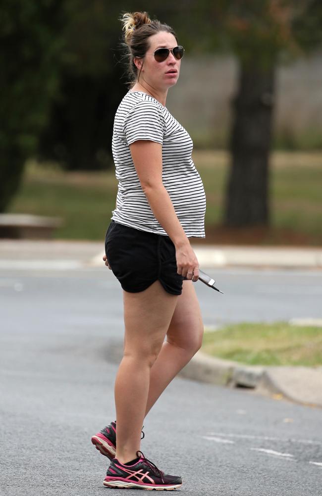 A pregnant Vikki Campion pictured in Canberra. Picture John Grainger