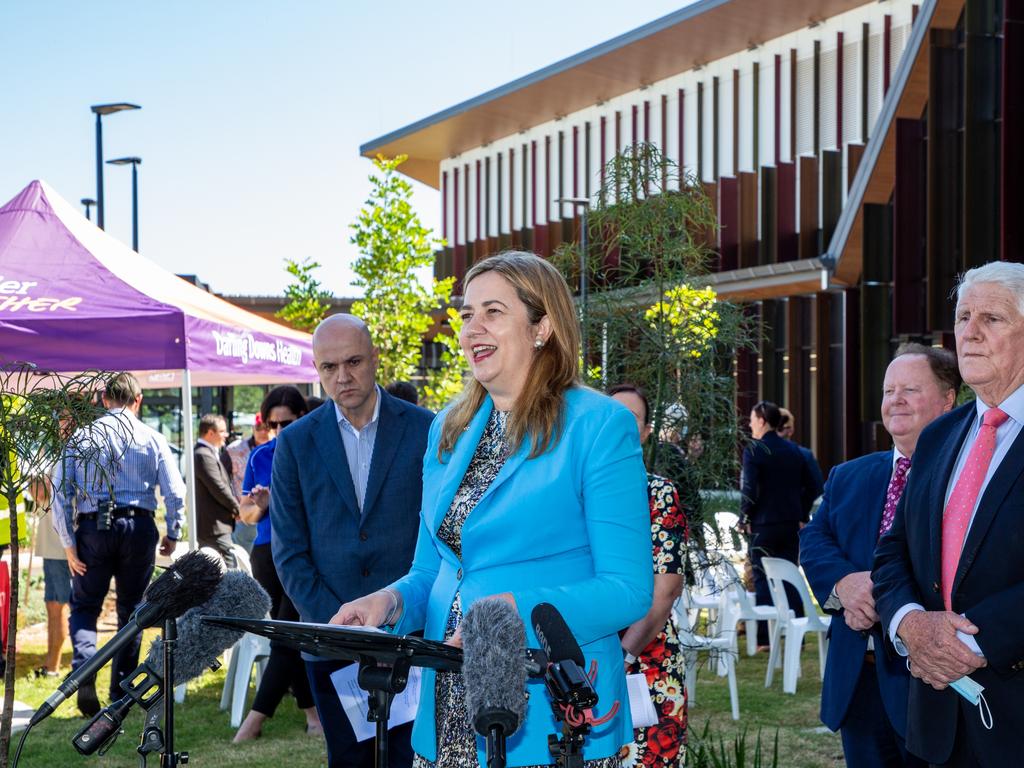 Premier Annastacia Palaszczuk at the opening of the new Kingaroy Hospital, April 5, 2022. Picture: Dominic Elsome