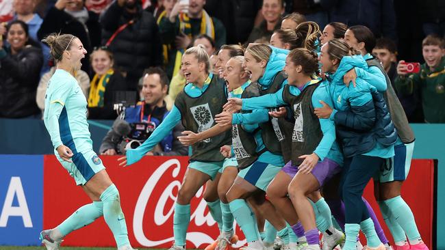 If the Matildas game runs to penalties, the game will still be running well into the first quarter of the AFL match. Picture: Mark Stewart