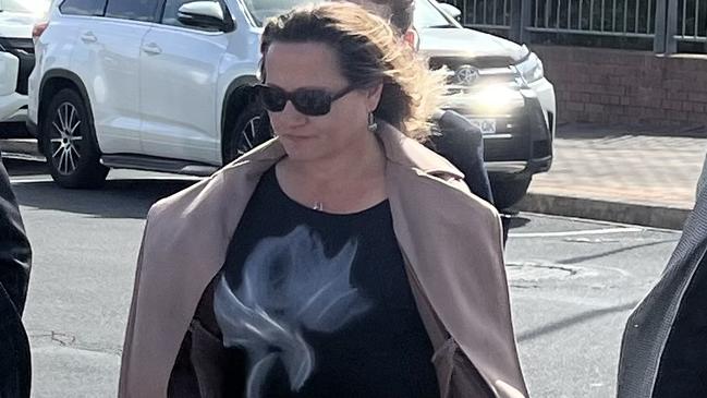 Rosemary Gamble leaving the Devonport Magistrates Court in February. Picture: Simon McGuire.