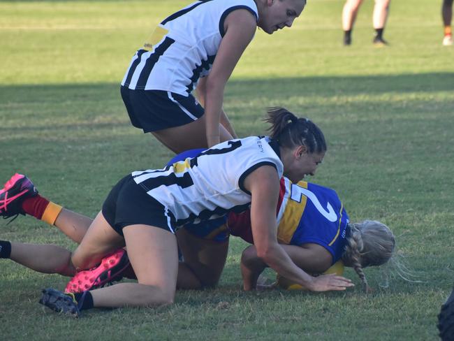 AFL Capricornia senior women, Round 1, Rockhampton Panthers versus Gladstone Suns, at Rockhampton Cricket Grounds on April 13, 2024.