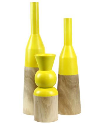 Perfect for the newlyweds that need a large decorative statement piece for their new abode. Set of three vases, $550, from Satara Australia, satara.com.au