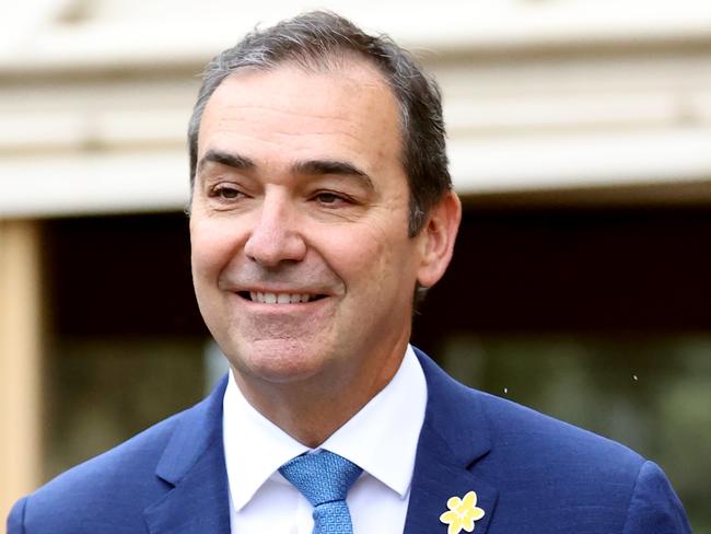 ADELAIDE, AUSTRALIA - NewsWire Photos October 29: South Australian premier Steven Marshall announcing the The South Australian Government  will jointly fund a new Cancer Council building for the Cancer Council of South Australia. Picture: NCA NewsWire / Kelly Barnes