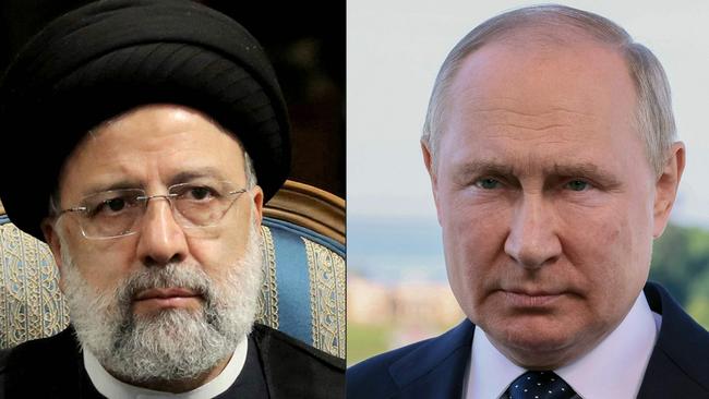 Vladimir Putin will meet Iran's President Ebrahim Raisi in Tehran. Picture: AFP.