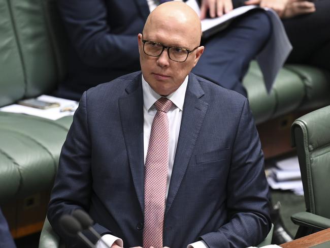 CANBERRA, Australia - NewsWire Photos - August 20, 2024: Leader of the Opposition Peter Dutton during Question Time at Parliament House in Canberra. Picture: NewsWire / Martin Ollman