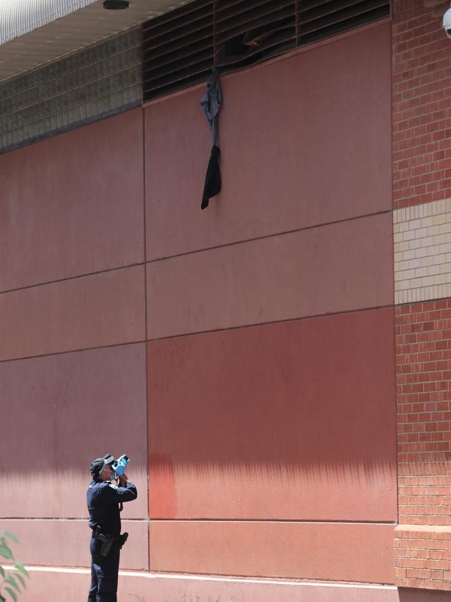 Burdon escaped by using a rope made of clothing to scale down the wall. Picture Tait Schmaal.