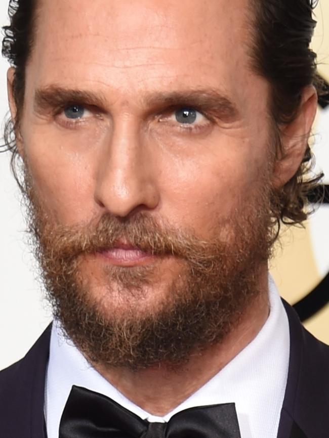 Matthew McConaughey and his beard arrive on the red carpet.