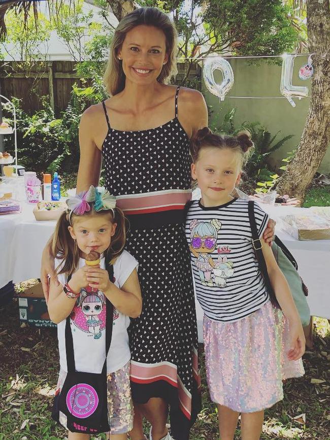 Landry and Bell are amicably coparenting their daughters Charlize and Thea. Picture: Instagram