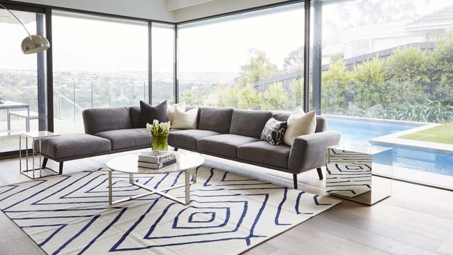 The living room of Jimmy and Nadia Bartel’s Newtown home. Picture: Marija Ivkovic