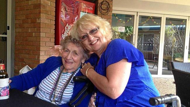 ROYAL COMMISSION: Murdered woman Marie Darragh and her daughter Charli Darragh at St Andrews nursing home in Ballina. Ms Darragh said he is relived at the news a Royal Commission in the Aged Care will be held to prevent others suffering her mother did. Supplied picture.