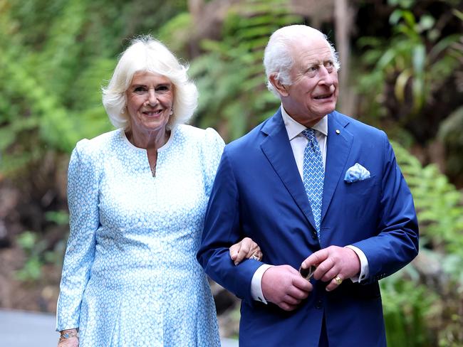 Queen Camilla and King Charles III visit the Australian National Botanic Gardens in Canberra. Picture: Chris Jackson/Getty Images