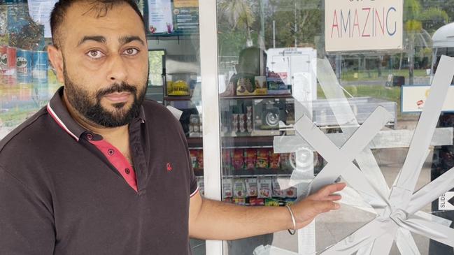 DJ Singh said he was alerted to the early morning break-in at his Widgee General Store, when the two men set off a security alert at the shop on Monday, December 30, 2024.