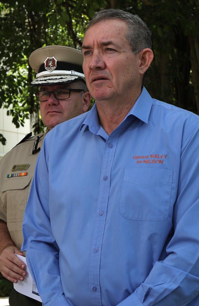 Corrections Commissioner Matthew Varley and Deputy Chief Minister Gerard Maley on Monday December 30. Picture: Zizi Averill